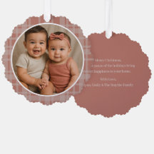 Adorno Navideño Personalizado con Foto de Familia 