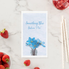 Papel Algo azul antes de mi ducha de novia servilleta