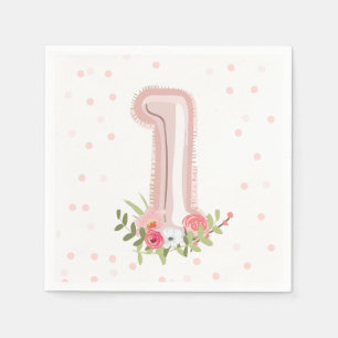 Papel Algún chica rosado Pascua de la servilleta de