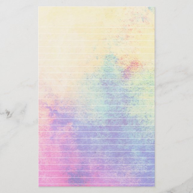 Papel alineado acuarela en colores pastel del arco (Anverso)