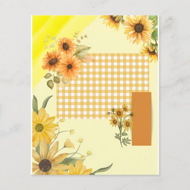 Papel amarillo para scrapbook (Frente)