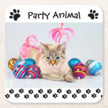 Animal de Fiesta - Posavasos de Bebida Cuadrado