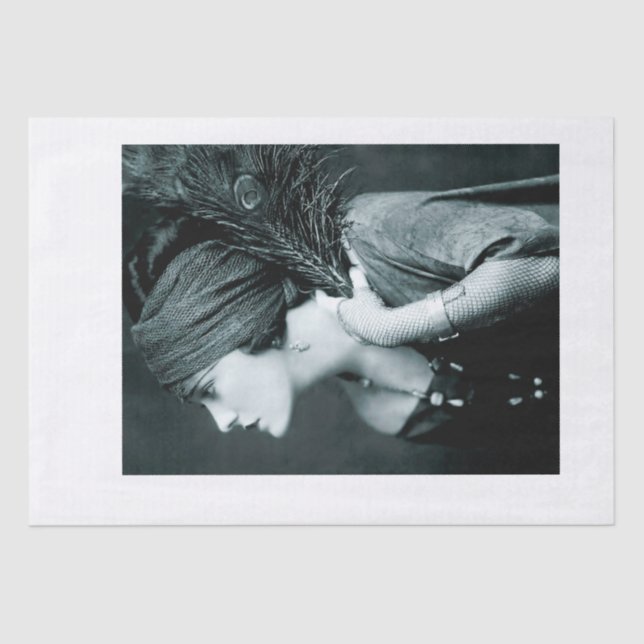 Papel anticuado de piel de Chica y pavo real de lo (Anverso)