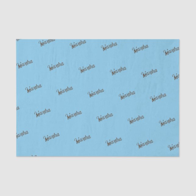 Papel anticuado de tejidos con nombre (azul cielo  (Anverso)