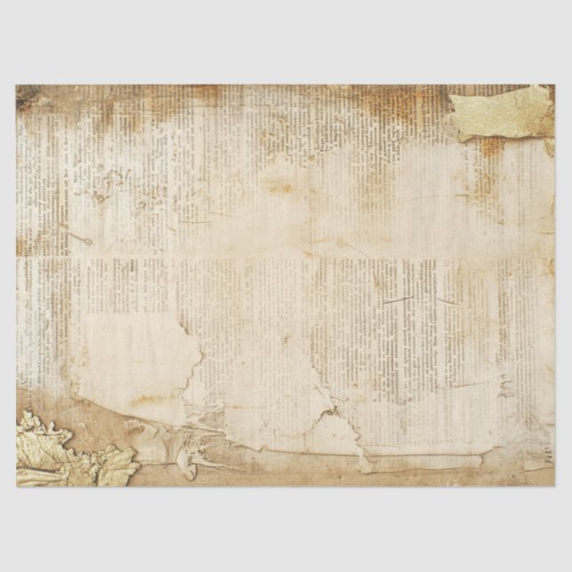 Papel antiguo con bordes rotos Relieve metalizado  (Anverso)