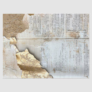 Papel antiguo con bordes rotos Relieve metalizado 