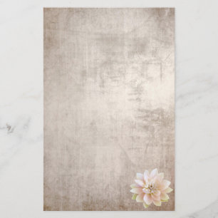 Papel Antiguo de Papelería Flor de Loto Rosa