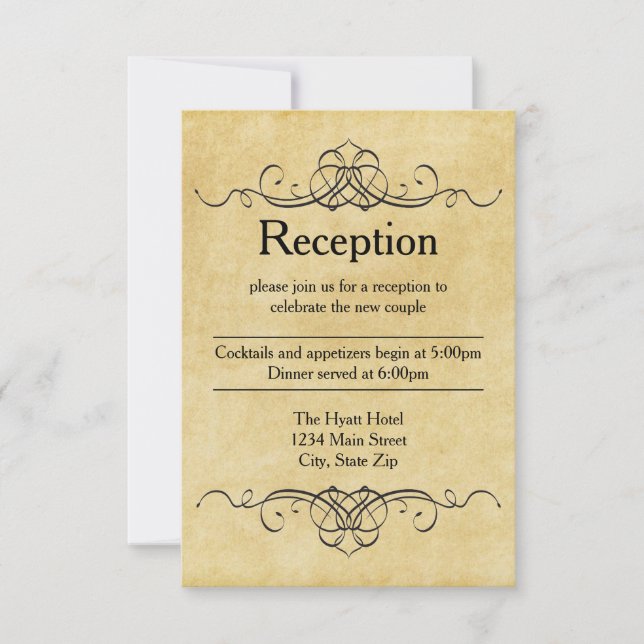 Papel Antiguo - Invitación de Recepción (Anverso)