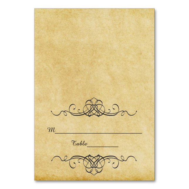 Papel Antiguo - Tarjetas de Acompañante (Anverso)