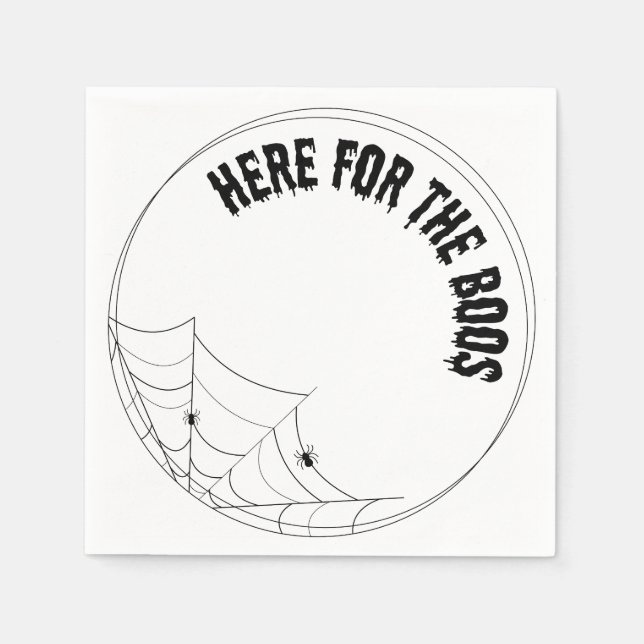 Papel aquí para la servilleta de lujo boos - halloween (Anverso)