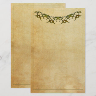Papel Art Deco de piedra vintage con vegetación