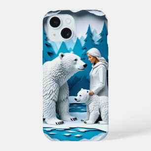 Papel Ártico Magia Invernal ✨ Escena de Oso Polar