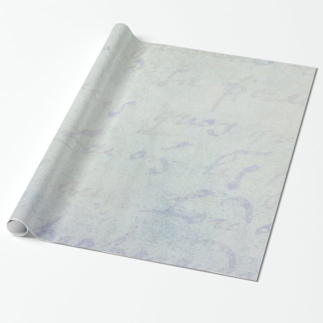 Papel azul de la antigüedad francesa de las letras (Desenrollado)