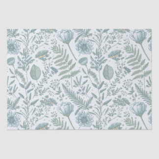 Papel azul Floral