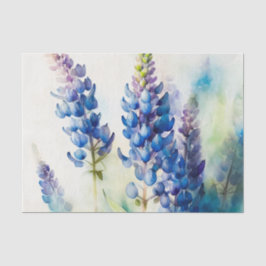 Papel azul floral LUPINS