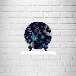 Papel azul oscuro y azul turquesa de descomposició