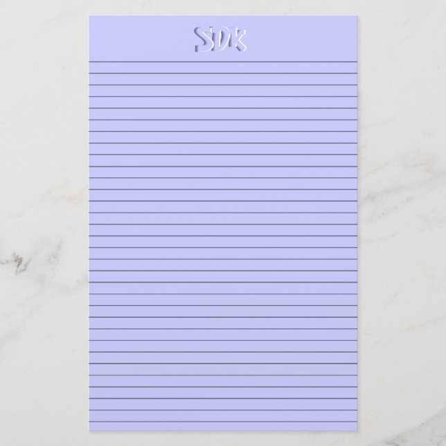 Papel azul Papel monográfico Líneas opcionales (Anverso)