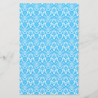 Papel azul y blanco del arte del damasco