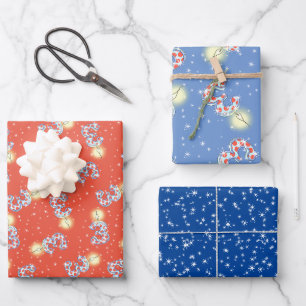 Papel azul y Naranja de tercer cumpleaños