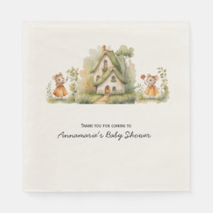 Papel Baby Shower de ratones pequeños   Servilleta de pa