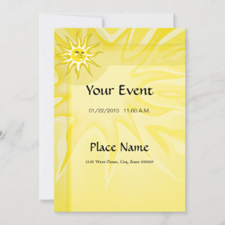 Papel básico de la invitación al sol de verano 5x7