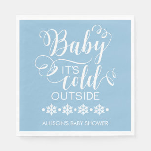 Papel Bebé es servilleta exterior fría de Baby Shower