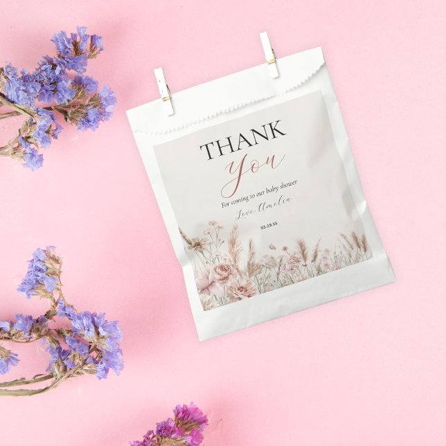 Papel Bebé floral suave en bolsa de favores de Baby Show (Subido por el creador)