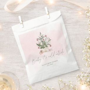 Papel Bebé rosado hace frío afuera tome la bolsa de rega