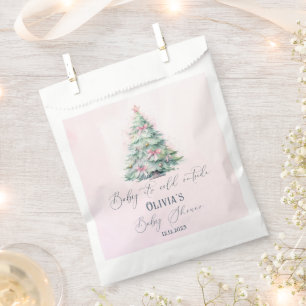Papel Bebé rosado hace frío afuera tome la bolsa de rega