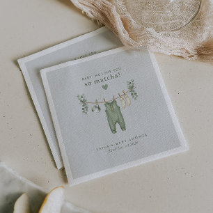 Papel Bebé, ¡te queremos tanto Matcha! Servilleta de pap