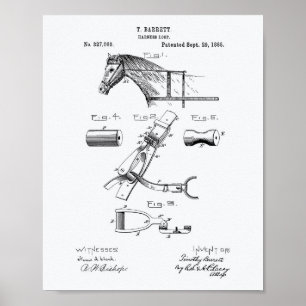 Papel blanco de arte de patentes de 1885