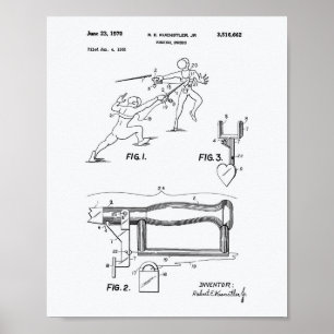 Papel blanco de la patente de arte de la esgrima d