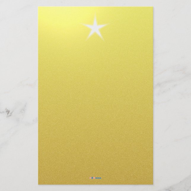 Papel blanco del oro de la estrella (Anverso)