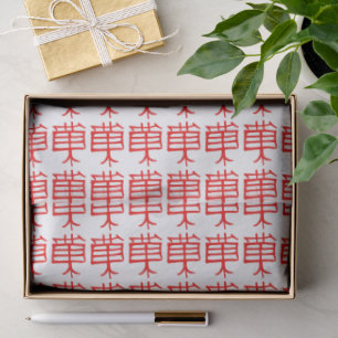 Papel blanco rojo de Kanji Treat