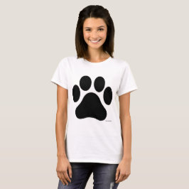 Papel blanco y negro imprime camiseta femenina