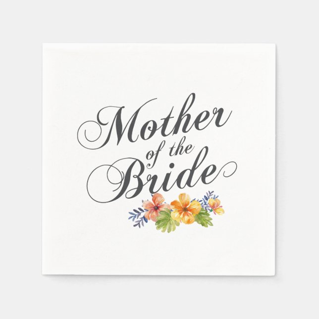 Papel Boda de la Madre de la Novia | Servilleta (Anverso)