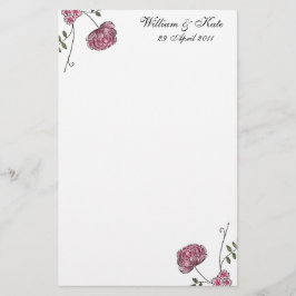 Papel boda floral personalizado