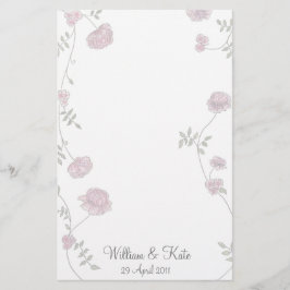 Papel boda floral personalizado