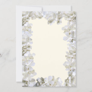 Papel Boda White Floral Border Blank Ecru