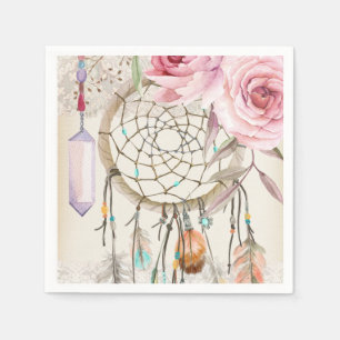 Papel Boho DreamCatcher elegante tribal y servilleta de