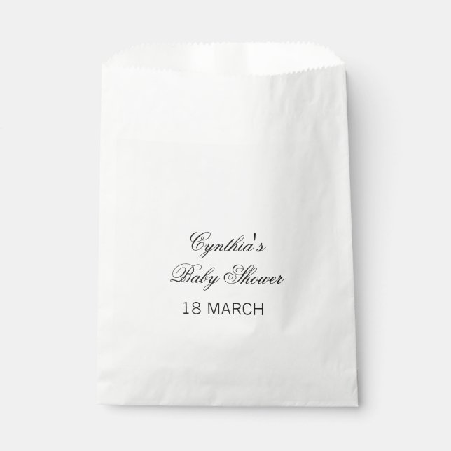 Papel Bolsa Baby Shower Favor - Bolsa de tratamiento (Anverso)