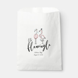 Papel Bolsa Blanca de Favor de Flamingle Flamingo