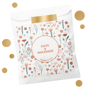 Papel Bolsa Boho Favor de las flores de verano escandina