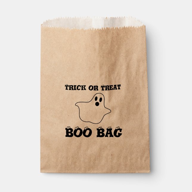 Papel Bolsa Boo Halloween Bolsa de Favor Kraft (Anverso)