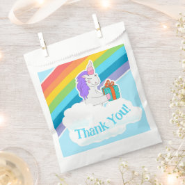 Papel Bolsa de agradecimiento de unicornio arcoíris lind
