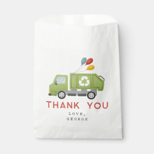 Papel Bolsa de basura verde para niños camión de basura