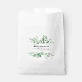 Papel Bolsa de bienvenida de bodas de la frondosa vegeta