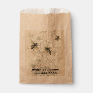 Papel Bolsa de comida de negocios de miel de abejas vene