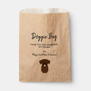 Papel Bolsa de doggie de laboratorio de chocolate para b