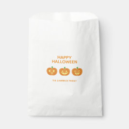 Papel Bolsa de dulces de Jack 'o Lantern sonriente de Ha